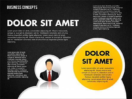 Business Illustrations with Silhouettes, Slide 10, 01670, Business Models — PoweredTemplate.com