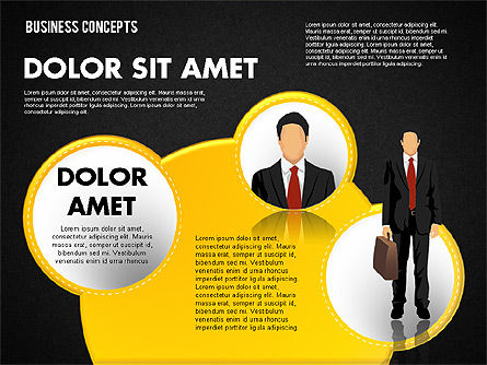 Business Illustrations with Silhouettes, Slide 11, 01670, Business Models — PoweredTemplate.com
