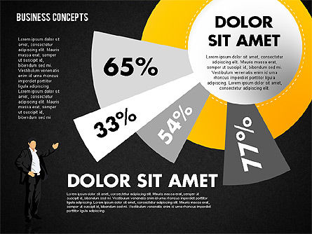 Illustrations commerciales avec des silhouettes, Diapositive 13, 01670, Modèles commerciaux — PoweredTemplate.com