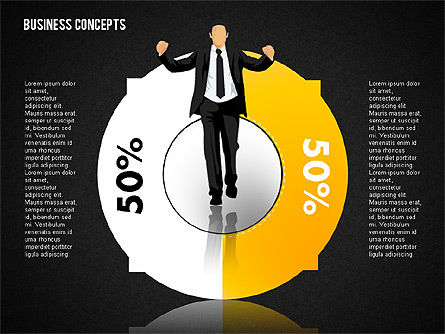 シルエットを持つビジネスイラスト, スライド 14, 01670, ビジネスモデル — PoweredTemplate.com