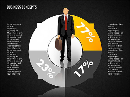 Business Illustrations with Silhouettes, Slide 15, 01670, Business Models — PoweredTemplate.com