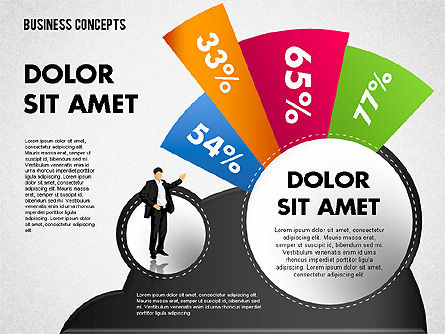 シルエットを持つビジネスイラスト, スライド 8, 01670, ビジネスモデル — PoweredTemplate.com