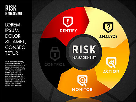 Risk Management Wheel Diagram, Slide 12, 01672, Puzzle Diagrams — PoweredTemplate.com