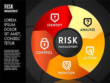 Risk Management Wheel Diagram, Slide 13, 01672, Puzzle Diagrams — PoweredTemplate.com