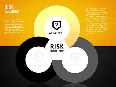 リスク管理の車輪図, スライド 14, 01672, パズル図 — PoweredTemplate.com
