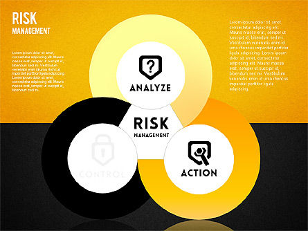 リスク管理の車輪図, スライド 15, 01672, パズル図 — PoweredTemplate.com