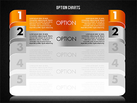 Stripe diagrama de opções, Deslizar 17, 01674, Diagramas de Etapas — PoweredTemplate.com