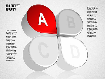 Oggetti concetto 3d set, Slide 6, 01675, Forme — PoweredTemplate.com