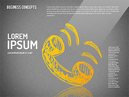 Formas de estilo dibujadas a mano, Diapositiva 14, 01679, Formas — PoweredTemplate.com