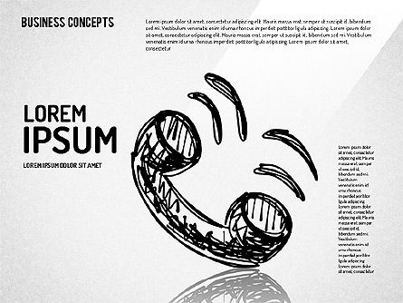Formas de estilo dibujadas a mano, Diapositiva 6, 01679, Formas — PoweredTemplate.com
