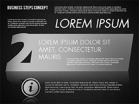 Tre passi concept, Slide 13, 01680, Diagrammi Palco — PoweredTemplate.com