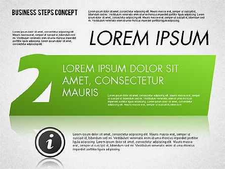 Concepto de tres pasos, Diapositiva 5, 01680, Diagramas de la etapa — PoweredTemplate.com