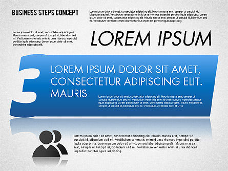 Concept à trois étapes, Diapositive 6, 01680, Schémas d'étapes — PoweredTemplate.com
