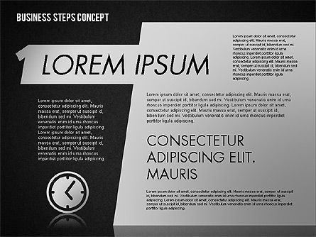 Concepto de tres pasos, Diapositiva 9, 01680, Diagramas de la etapa — PoweredTemplate.com