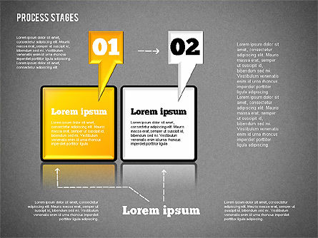 Boîte à outils des étapes de processus, Diapositive 10, 01681, Schémas de procédés — PoweredTemplate.com