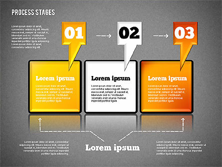 Boîte à outils des étapes de processus, Diapositive 11, 01681, Schémas de procédés — PoweredTemplate.com