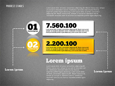 Boîte à outils des étapes de processus, Diapositive 16, 01681, Schémas de procédés — PoweredTemplate.com
