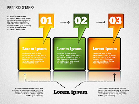 Boîte à outils des étapes de processus, Diapositive 3, 01681, Schémas de procédés — PoweredTemplate.com