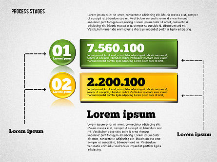 Boîte à outils des étapes de processus, Diapositive 8, 01681, Schémas de procédés — PoweredTemplate.com