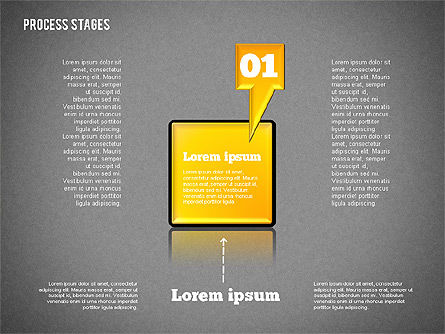 Boîte à outils des étapes de processus, Diapositive 9, 01681, Schémas de procédés — PoweredTemplate.com
