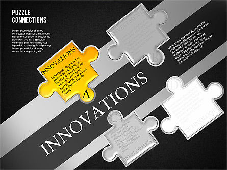 Diagramme de puzzle de haute technologie, Diapositive 9, 01682, Schémas puzzle — PoweredTemplate.com