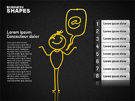 Internet Communication Character, Slide 10, 01684, Shapes — PoweredTemplate.com