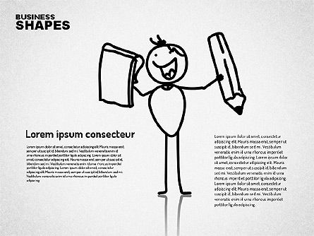 Internet Communication Character, Slide 4, 01684, Shapes — PoweredTemplate.com