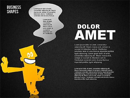 다채로운 캐릭터, 슬라이드 14, 01685, 모양 — PoweredTemplate.com