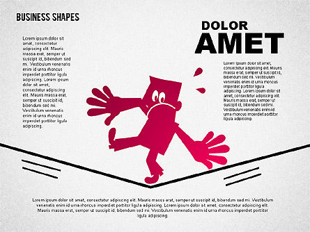다채로운 캐릭터, 슬라이드 2, 01685, 모양 — PoweredTemplate.com