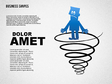 다채로운 캐릭터, 슬라이드 3, 01685, 모양 — PoweredTemplate.com