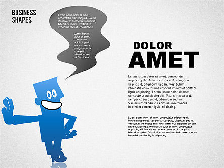 다채로운 캐릭터, 슬라이드 6, 01685, 모양 — PoweredTemplate.com