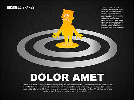 다채로운 캐릭터, 슬라이드 9, 01685, 모양 — PoweredTemplate.com