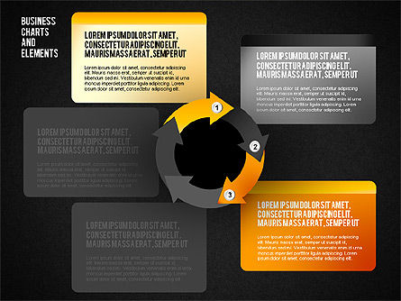 Schéma de processus de cycle avec des zones de texte, Diapositive 11, 01688, Schémas de procédés — PoweredTemplate.com