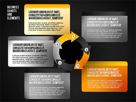 Schéma de processus de cycle avec des zones de texte, Diapositive 13, 01688, Schémas de procédés — PoweredTemplate.com
