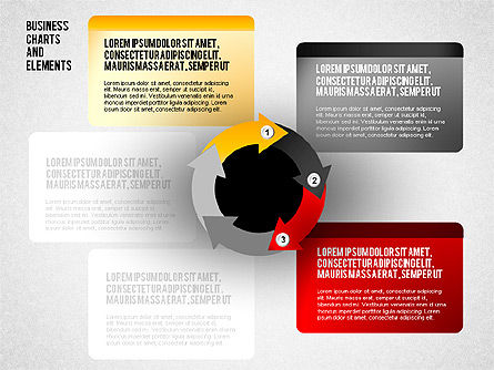Diagrama de proceso de ciclo con cuadros de texto, Diapositiva 3, 01688, Diagramas de proceso — PoweredTemplate.com