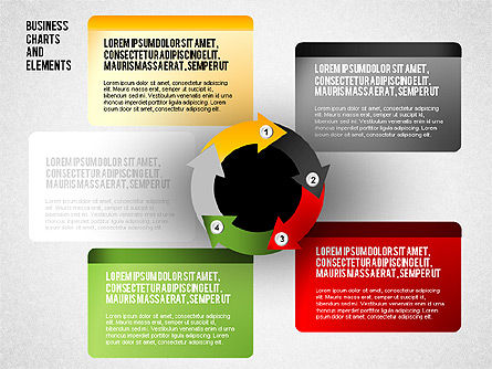 Diagrama de proceso de ciclo con cuadros de texto, Diapositiva 4, 01688, Diagramas de proceso — PoweredTemplate.com
