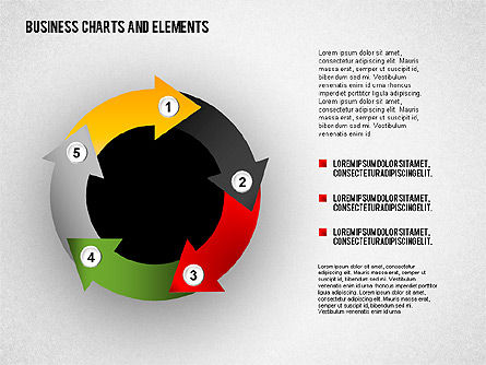 Diagrama de proceso de ciclo con cuadros de texto, Diapositiva 8, 01688, Diagramas de proceso — PoweredTemplate.com