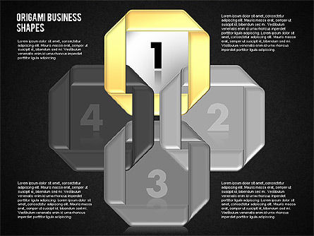 Diagram Ala Origami, Slide 13, 01690, Bentuk — PoweredTemplate.com