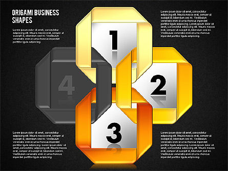 Diagram Ala Origami, Slide 15, 01690, Bentuk — PoweredTemplate.com