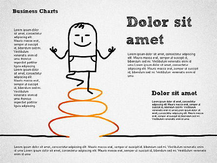 Carácter divertido en varias situaciones, Plantilla de PowerPoint, 01693, Formas — PoweredTemplate.com