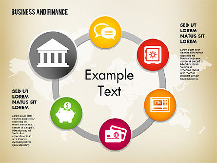 Processi di business e della finanza con icone, Slide 10, 01694, Diagrammi di Processo — PoweredTemplate.com