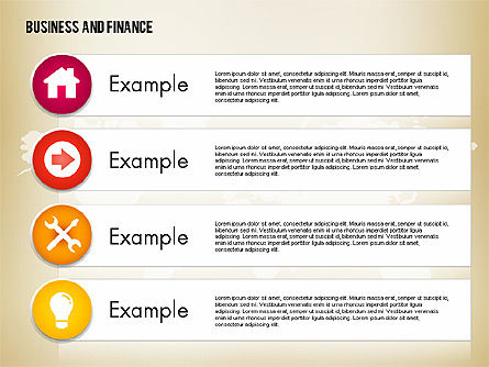 Processi di business e della finanza con icone, Slide 12, 01694, Diagrammi di Processo — PoweredTemplate.com