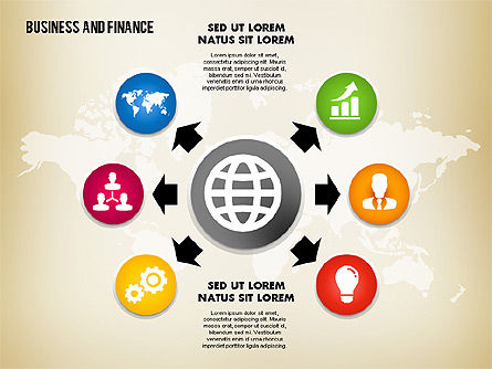 Business and Finance Process with Icons, Slide 2, 01694, Process Diagrams — PoweredTemplate.com