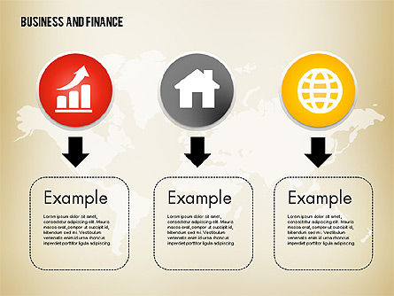 商业和财务过程与图标, 幻灯片 5, 01694, 流程图 — PoweredTemplate.com