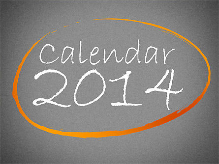 2014 년 달력, 파워 포인트 템플릿, 01695, Timelines & Calendars — PoweredTemplate.com