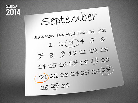 2014 calendário, Deslizar 10, 01695, Timelines & Calendars — PoweredTemplate.com