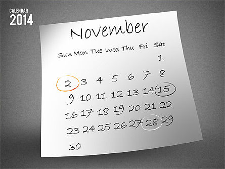 2014日历, 幻灯片 12, 01695, Timelines & Calendars — PoweredTemplate.com