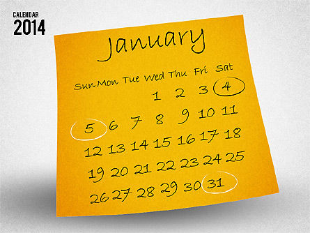 2014 Kalender, Folie 15, 01695, Timelines & Calendars — PoweredTemplate.com