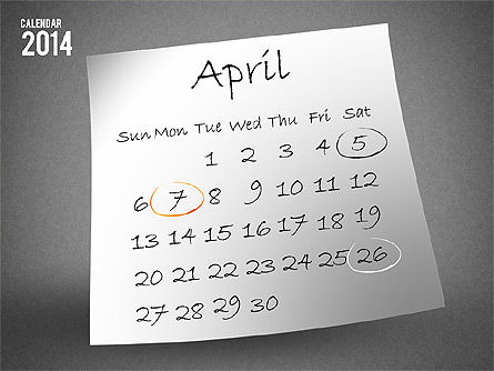 2014日历, 幻灯片 5, 01695, Timelines & Calendars — PoweredTemplate.com