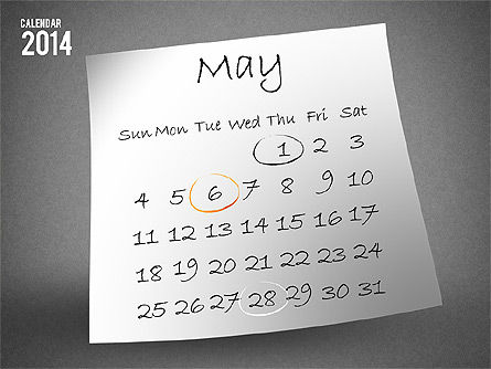 2014日历, 幻灯片 6, 01695, Timelines & Calendars — PoweredTemplate.com